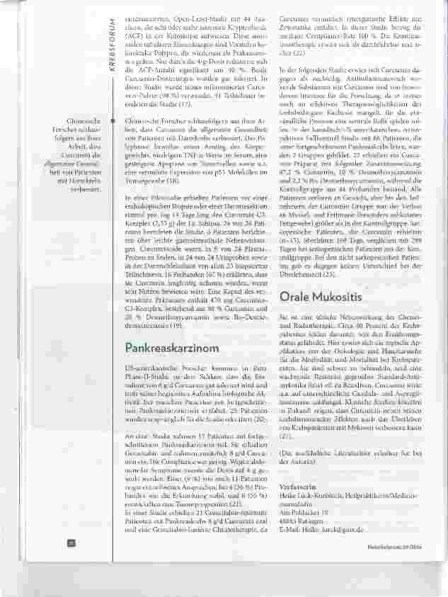 Vorschauseite 3: Curcumin in der Onkologie