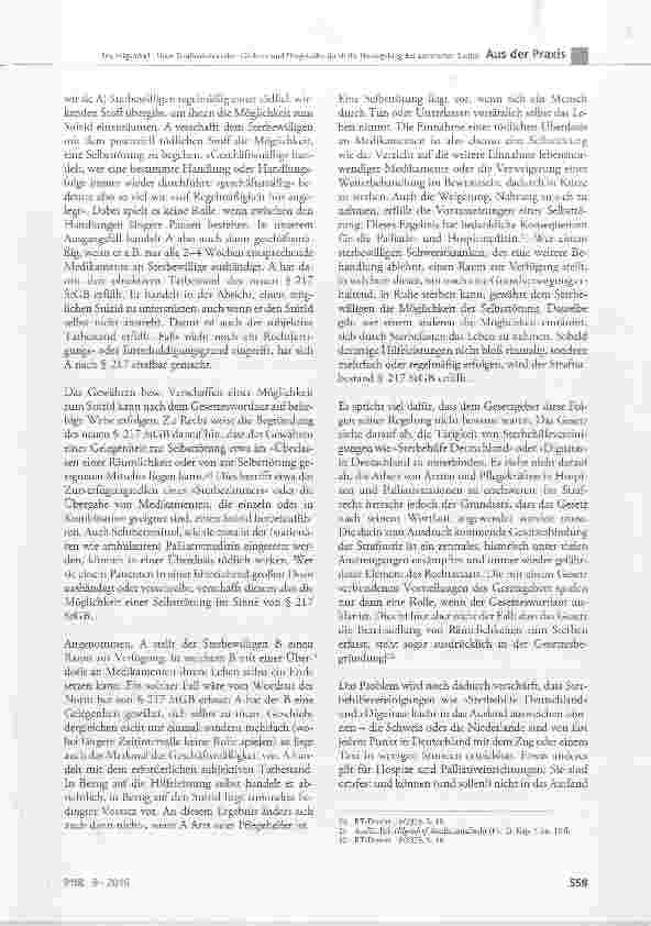 Vorschauseite 4: Neue Strafbarkeitsrisiken für Ärzte und Pflegekräfte durch die Neuregelung des assistierten Suizids