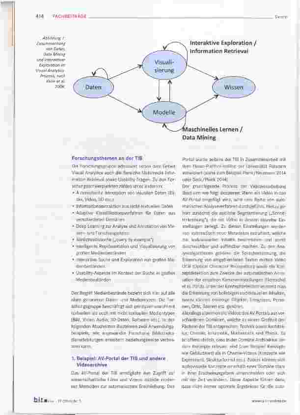 Vorschauseite 2: Visual Analytics ein neues Forschungsgebiet an der Technischen Informationsbibliothek (TIB)
