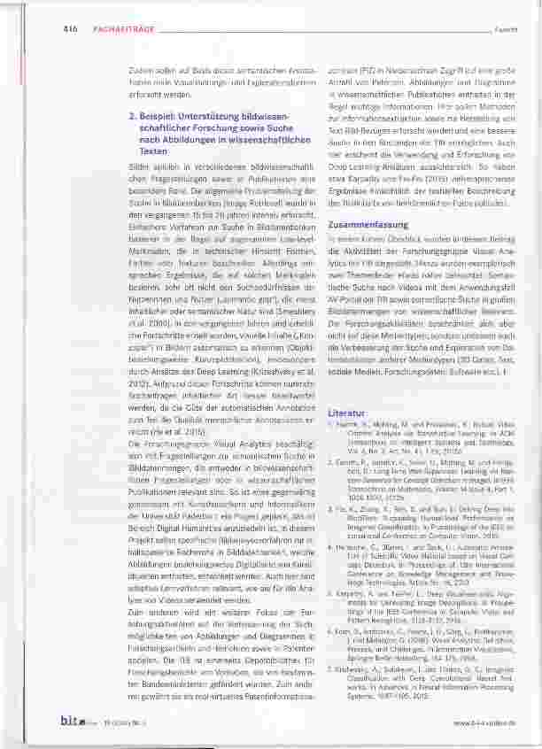 Vorschauseite 4: Visual Analytics ein neues Forschungsgebiet an der Technischen Informationsbibliothek (TIB)