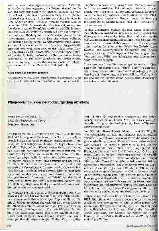 Vorschauseite 1: Pflegebericht aus der neurochirurgischen Abteilung