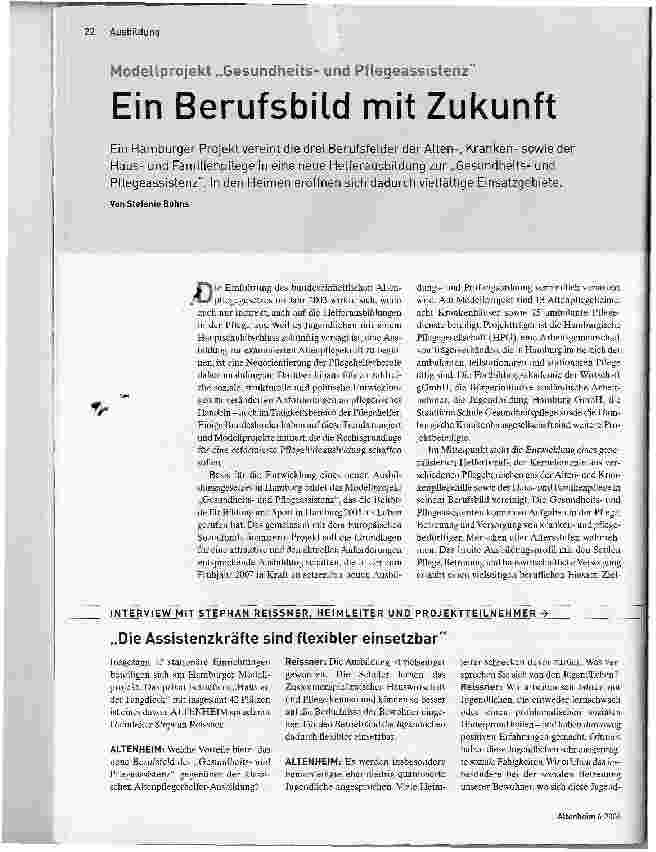 Vorschauseite 1: Ein Berufsbild mit Zukunft