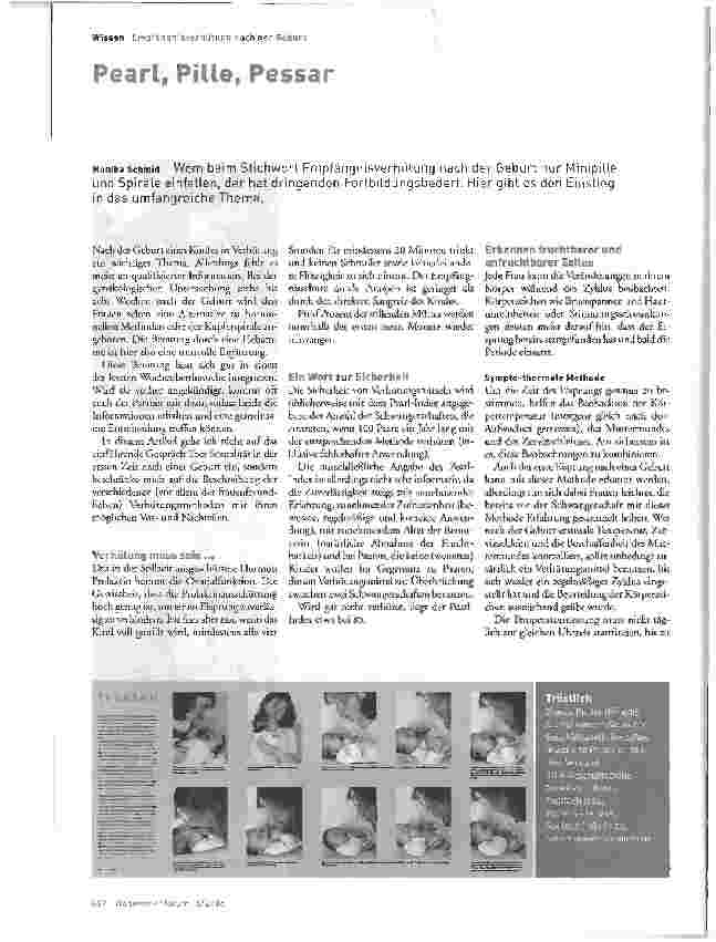 Vorschauseite 1: Pearl, Pille, Pessar