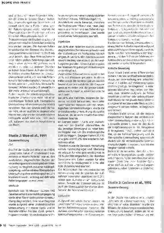 Vorschauseite 3: Vorund Nachteile der stroboskopischen Kehlkopfuntersuchung im Hinblick auf die Planung der logopädischen Therapie