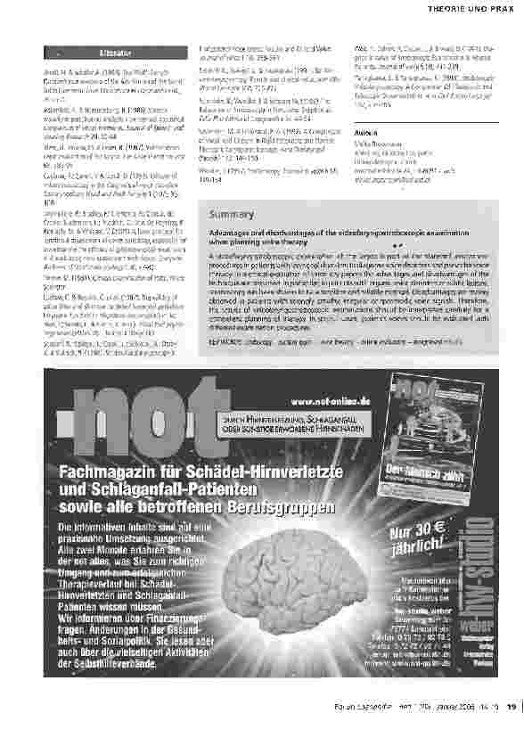 Vorschauseite 6: Vorund Nachteile der stroboskopischen Kehlkopfuntersuchung im Hinblick auf die Planung der logopädischen Therapie