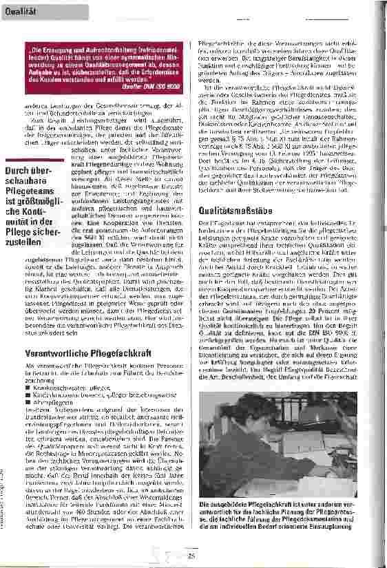 Vorschauseite 2: Die Q vom Eis? Anforderungen an die Dienstleistungen der Profis im ambulanten Bereich