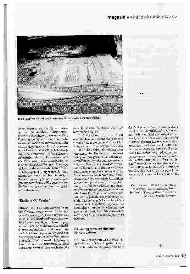 Vorschauseite 4: Kritik an der hängigen Volksinitiative