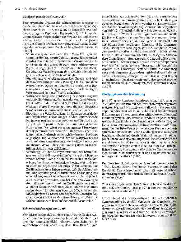 Vorschauseite 3: Die Schizophrenie - Zum Verständnis der Krankheit und der Erkrankten