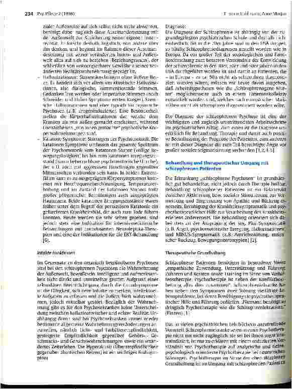 Vorschauseite 5: Die Schizophrenie - Zum Verständnis der Krankheit und der Erkrankten