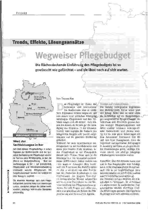 Vorschauseite 1: Wegweiser Rflegebudget