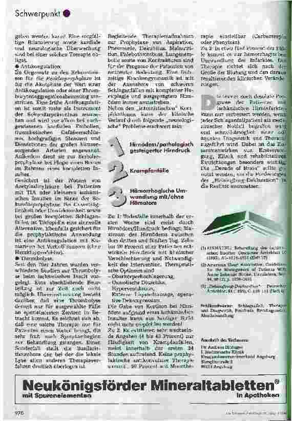 Vorschauseite 3: Akute zerebrale Durchblutungsstörungen Diagnostik und Therapie aus ärztlicher Sicht