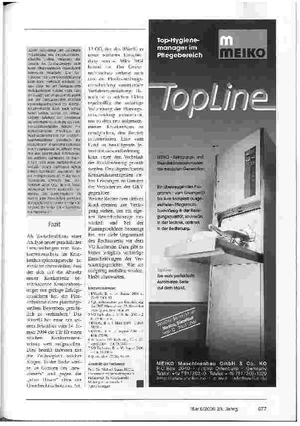 Vorschauseite 5: Konkurrentenschutz in der Krankenhausplanung