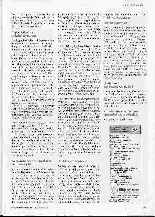 Vorschauseite 2: Die Fontan-Operation