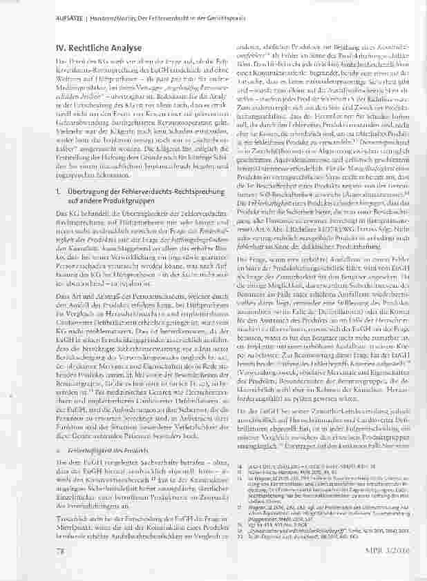 Vorschauseite 3: Der Fehlerverdacht in der Gerichtspraxis eine erste Momentaufnahme mit Hüftprothesen