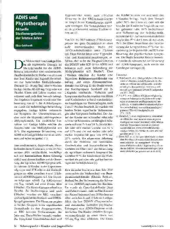 Vorschauseite 1: ADHS und Psychotherapie