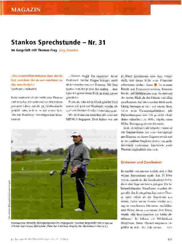 Vorschauseite 1: Stankos Sprechstunde - Nr. 31