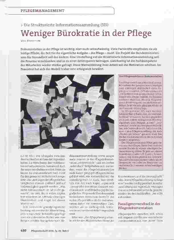 Vorschauseite 1: Weniger Bürokratie in der Pflege