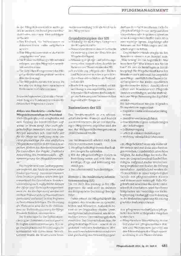 Vorschauseite 2: Weniger Bürokratie in der Pflege