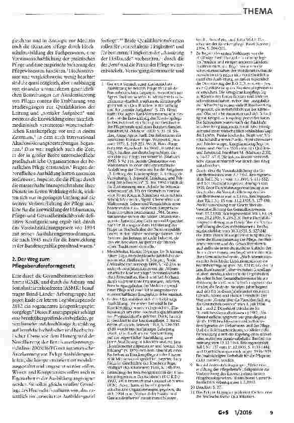 Vorschauseite 2: Die novellierte berufsgesetzliche Regelung der Pflege - Struktur und mögliche Wirkungen