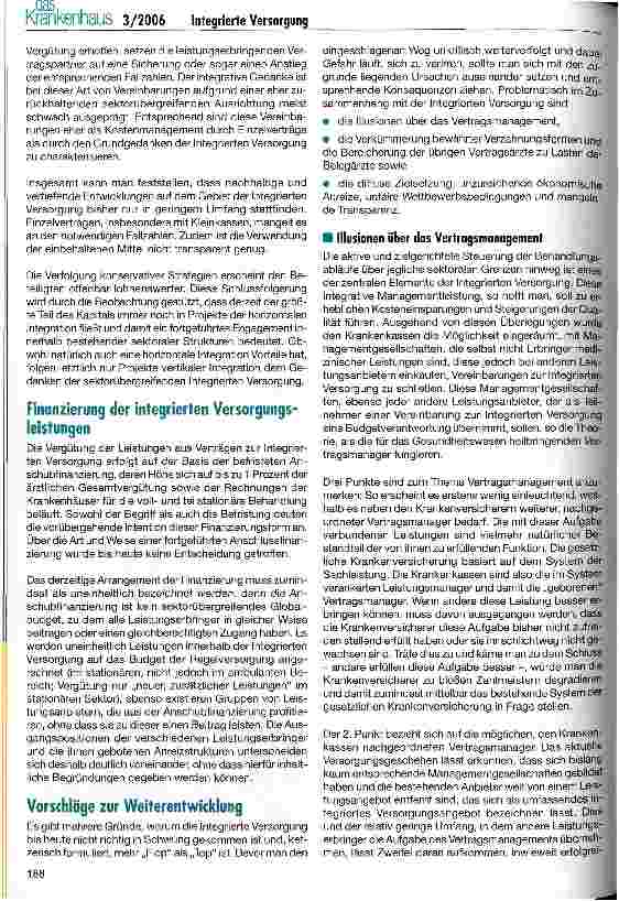 Vorschauseite 2: Integrierte Versorgung: Aus Alt mach Neu