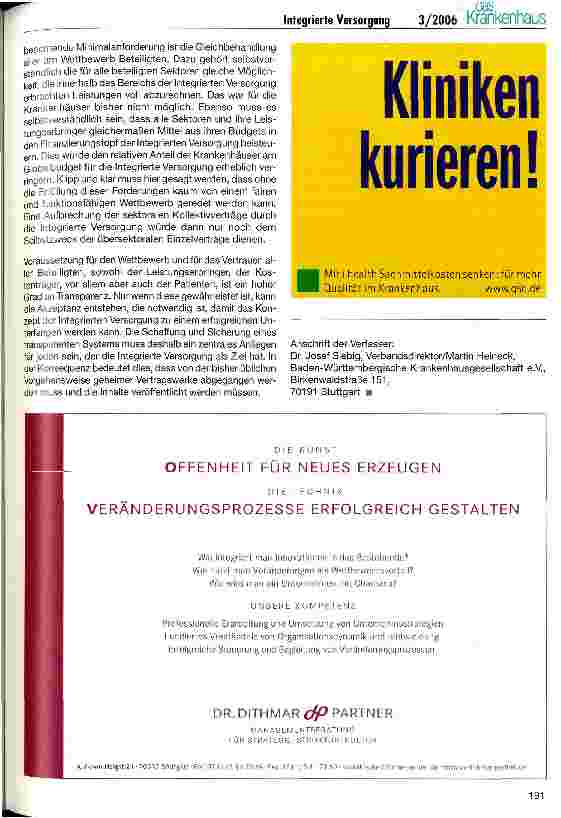 Vorschauseite 5: Integrierte Versorgung: Aus Alt mach Neu