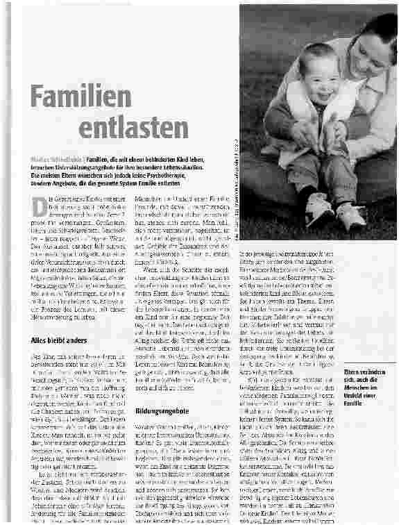 Vorschauseite 1: Familien entlasten