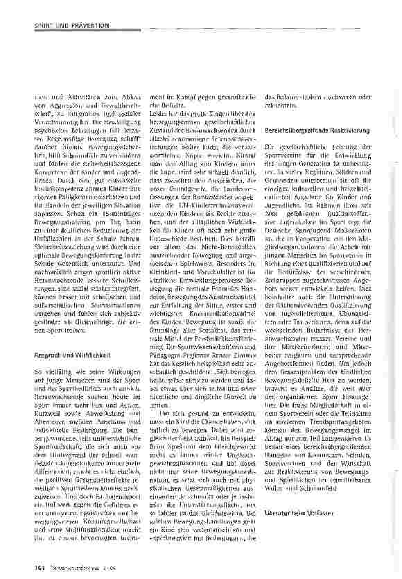 Vorschauseite 3: Bedeutung und Möglichkeitendes Jugendsports für die Gesundheitsprävention