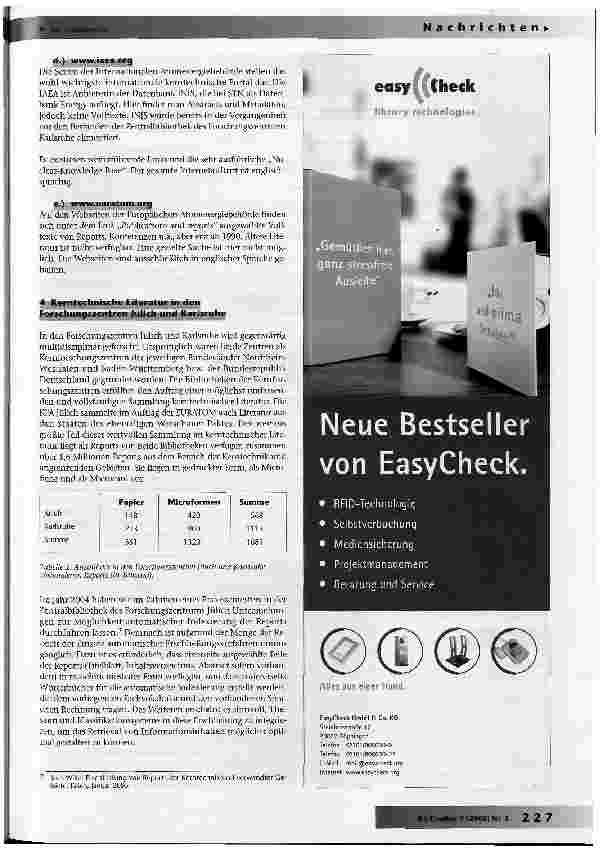 Vorschauseite 3: NUCLiB - Die virtuelle Bibliothek Kerntechnik im Internet