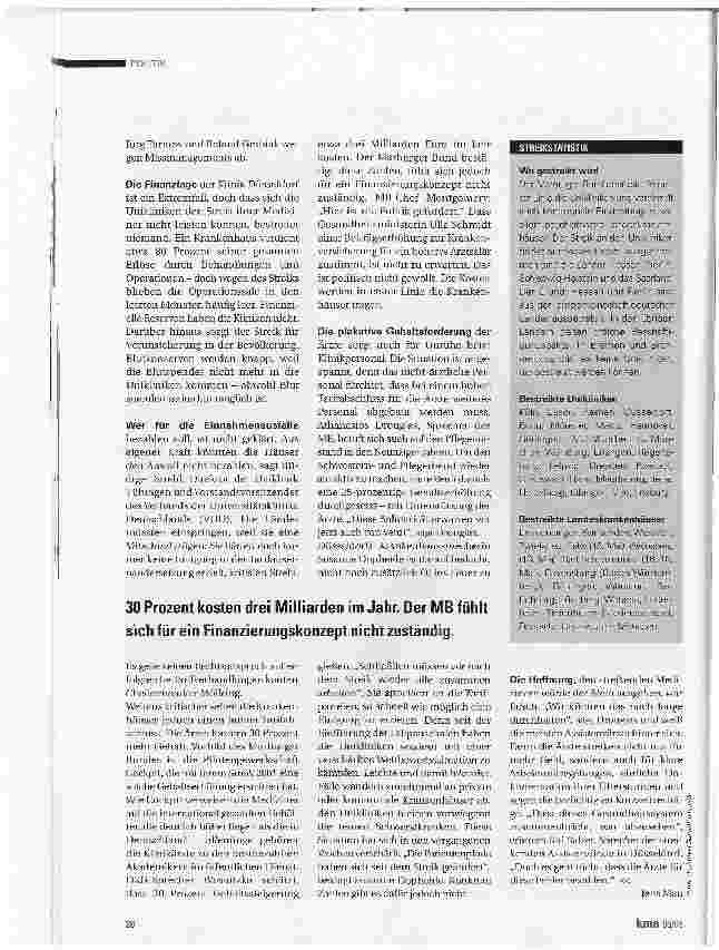Vorschauseite 2: Bittere Pille für die Kliniken