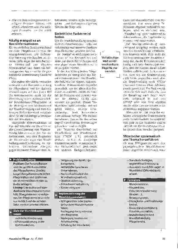 Vorschauseite 2: Die Wundbehandlung lückenlos dokumentiert