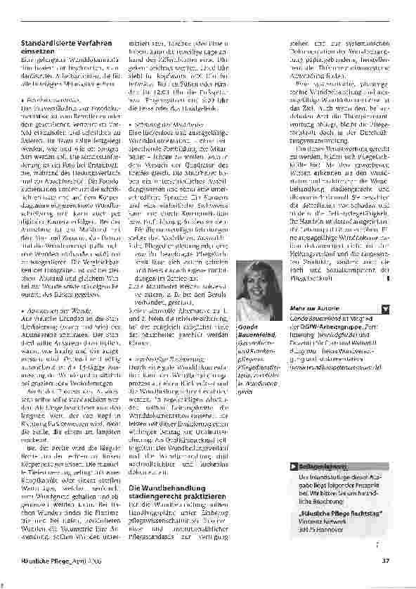 Vorschauseite 4: Die Wundbehandlung lückenlos dokumentiert