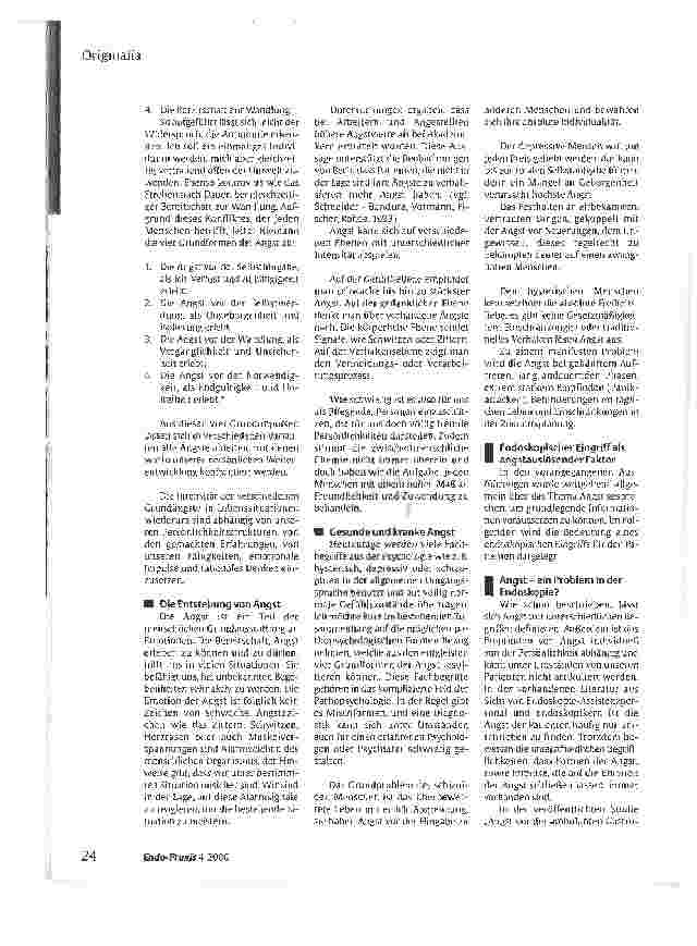 Vorschauseite 2: Die Angst vor dem endoskopischen Eingriff