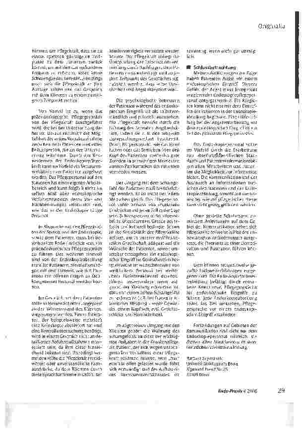 Vorschauseite 5: Die Angst vor dem endoskopischen Eingriff
