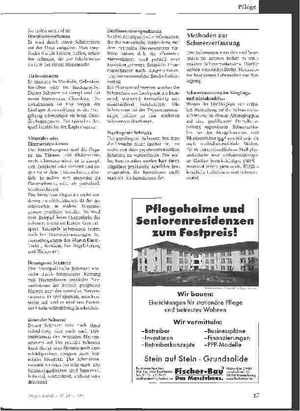 Vorschauseite 2: Dem Schmerz den Schrecken nehmen - Pflegende können viel für Schmerzpatienten tun