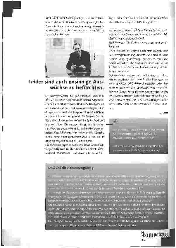 Vorschauseite 3: Swiss-DRG: Was kommt auf die Spitäler zu?