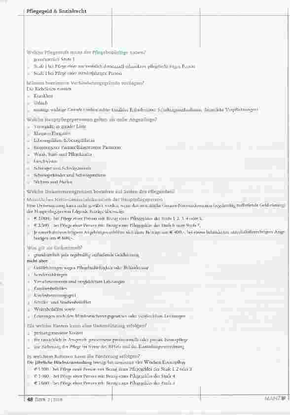 Vorschauseite 2: Checkliste Unterstützung pflegender Angehöriger zur Finanzierung einer Ersatzpflege