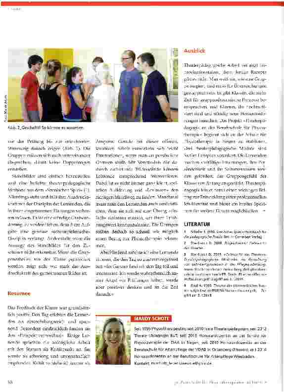 Vorschauseite 3: Theaterpädagogik in der Physiotherapieausbildung