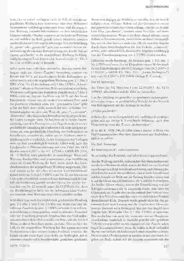 Vorschauseite 3: „1 Glas geschenkt: Zulässigkeit als Werbegabe