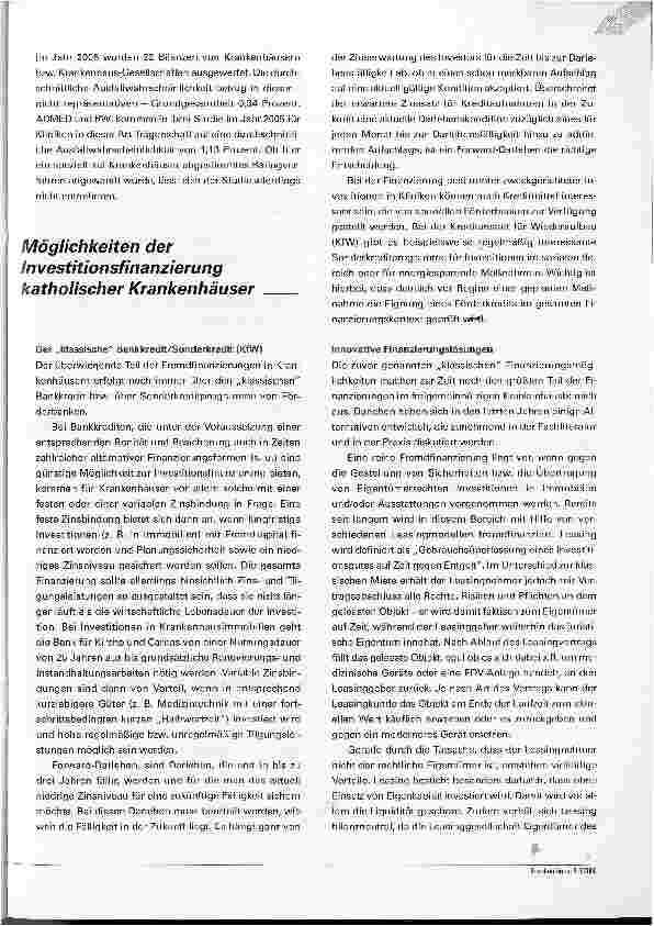 Vorschauseite 5: Krankenhausfinanzierung