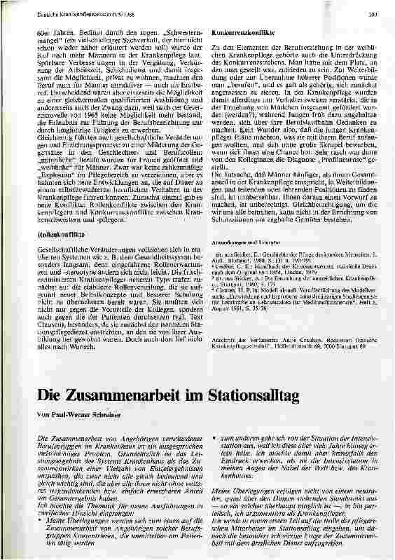 Vorschauseite 1: Die Zusammenarbeit im Stationsalltag