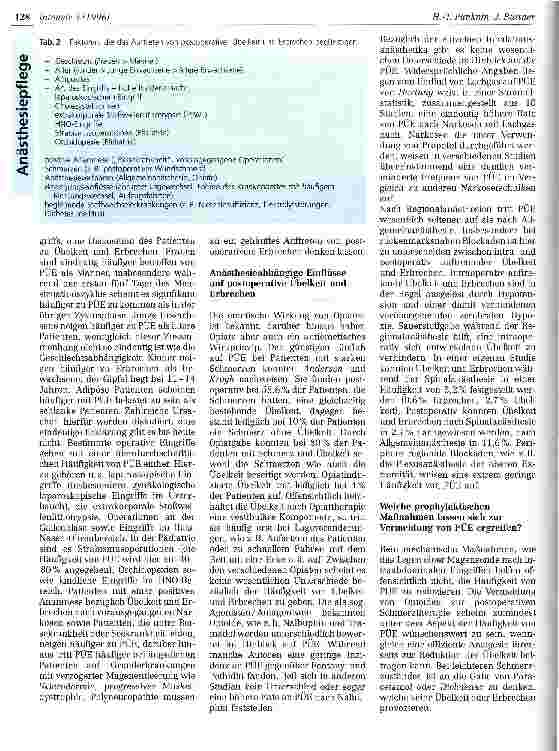 Vorschauseite 3: Übelkeit und Erbrechen in der postoperativen Phase -Ursachen, Probleme und prophylaktische Maßnahmen