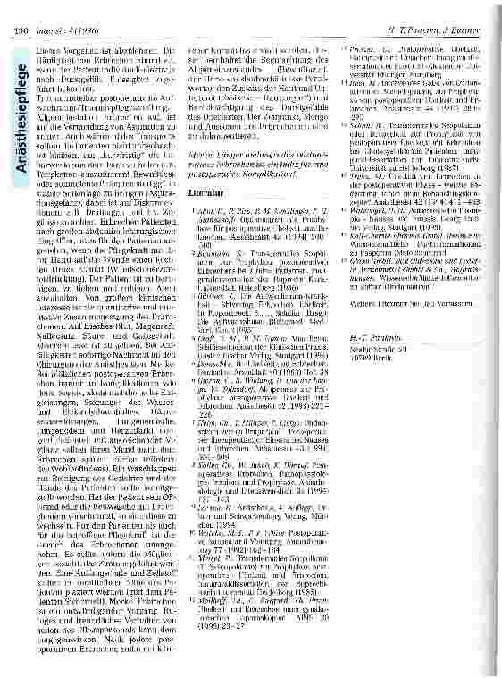Vorschauseite 5: Übelkeit und Erbrechen in der postoperativen Phase -Ursachen, Probleme und prophylaktische Maßnahmen