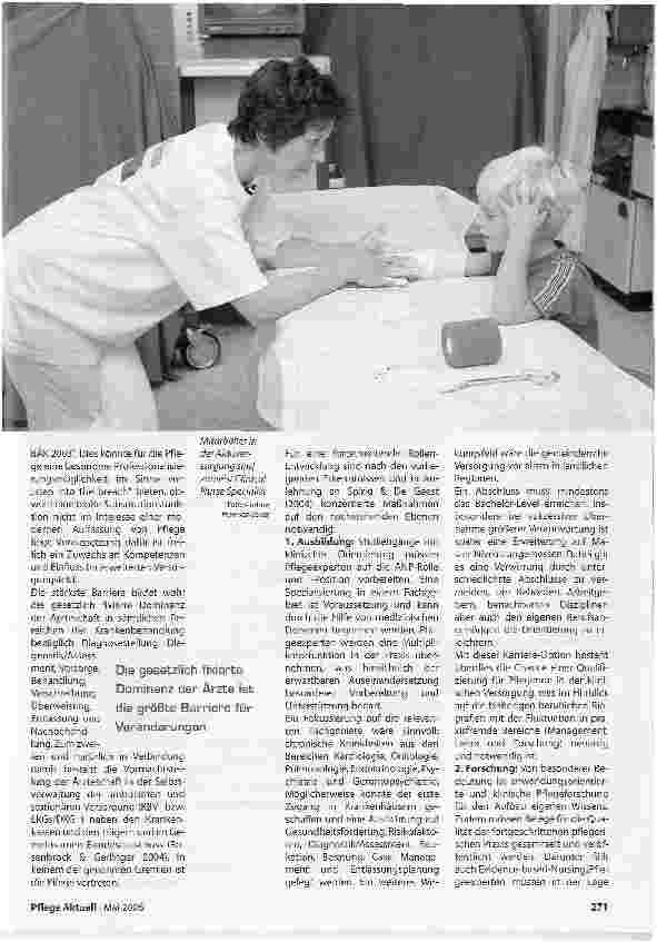 Vorschauseite 2: NursePractitioner oder Specialist?