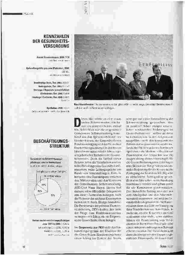 Vorschauseite 1: KENNZAHLEN DER GESUNDHEITSVERSORGUNG