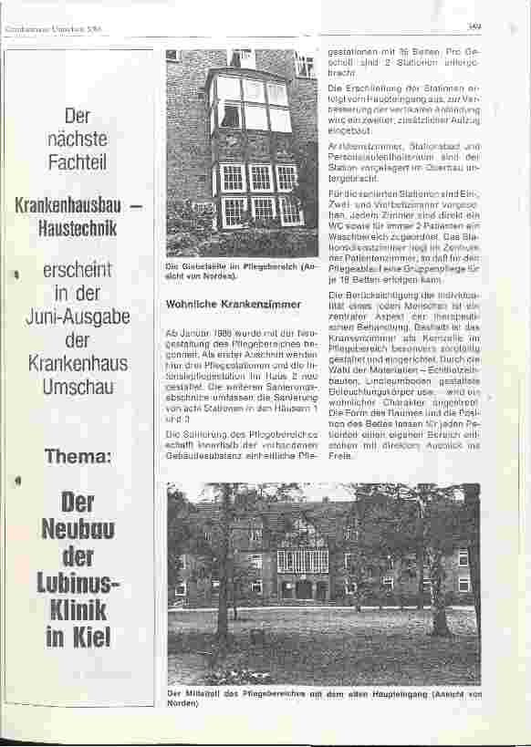 Vorschauseite 4: Sanierungsmaßnahmen im DRK-und Freimaurer-Krankenhaus in Hamburg-Rissen