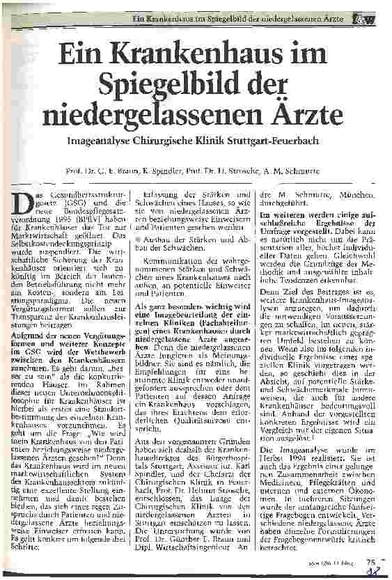 Vorschauseite 1: Ein Krankenhaus im Spiegelbild der niedergelassenen Ärzte