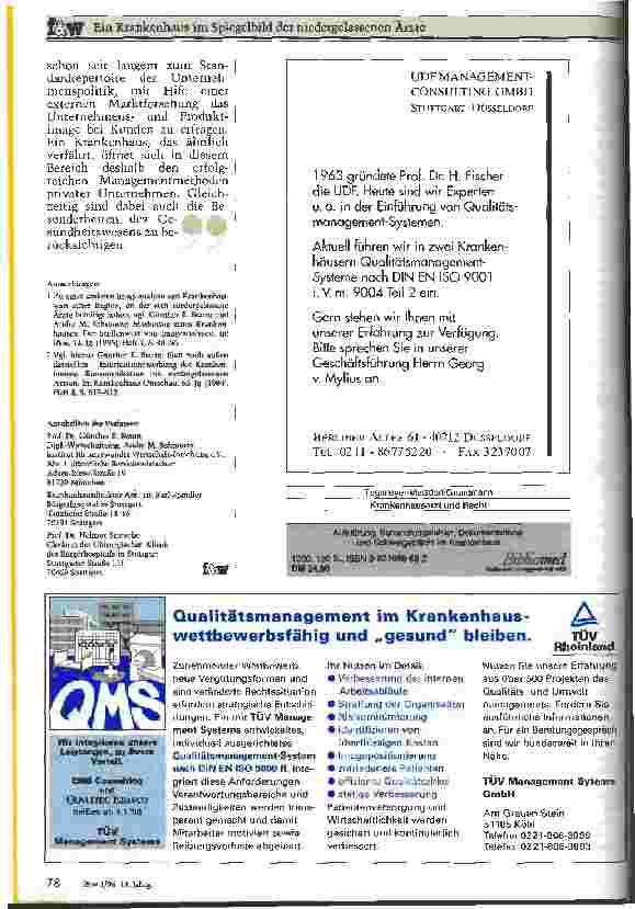 Vorschauseite 4: Ein Krankenhaus im Spiegelbild der niedergelassenen Ärzte