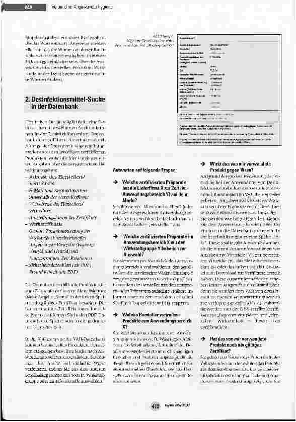 Vorschauseite 3: Hinweise zur Nutzung der VAH-Liste im Internet- Zielsetzung und Verwendungsmöglichkeiten -