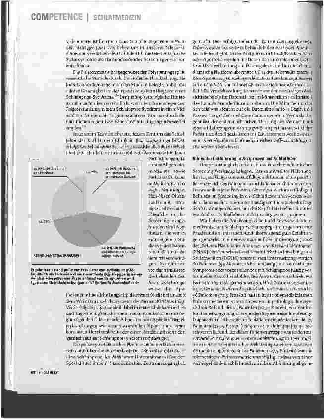 Vorschauseite 2: SCHLAFMEDIZIN - Telemedizinische Kompetenznetzwerke in der Schlafmedizin