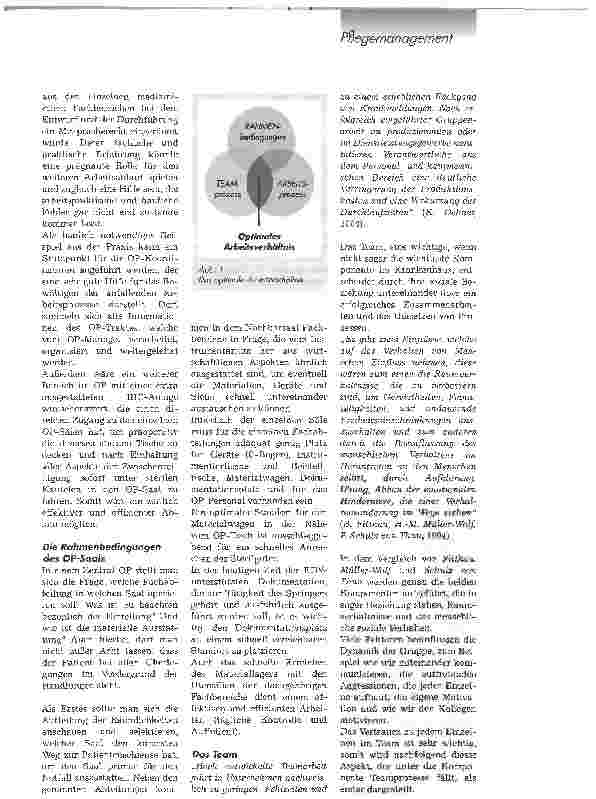 Vorschauseite 2: Optimierung von Arbeitsund Teamprozessen im OP1. Teil: Rahmenbedingungen im OP